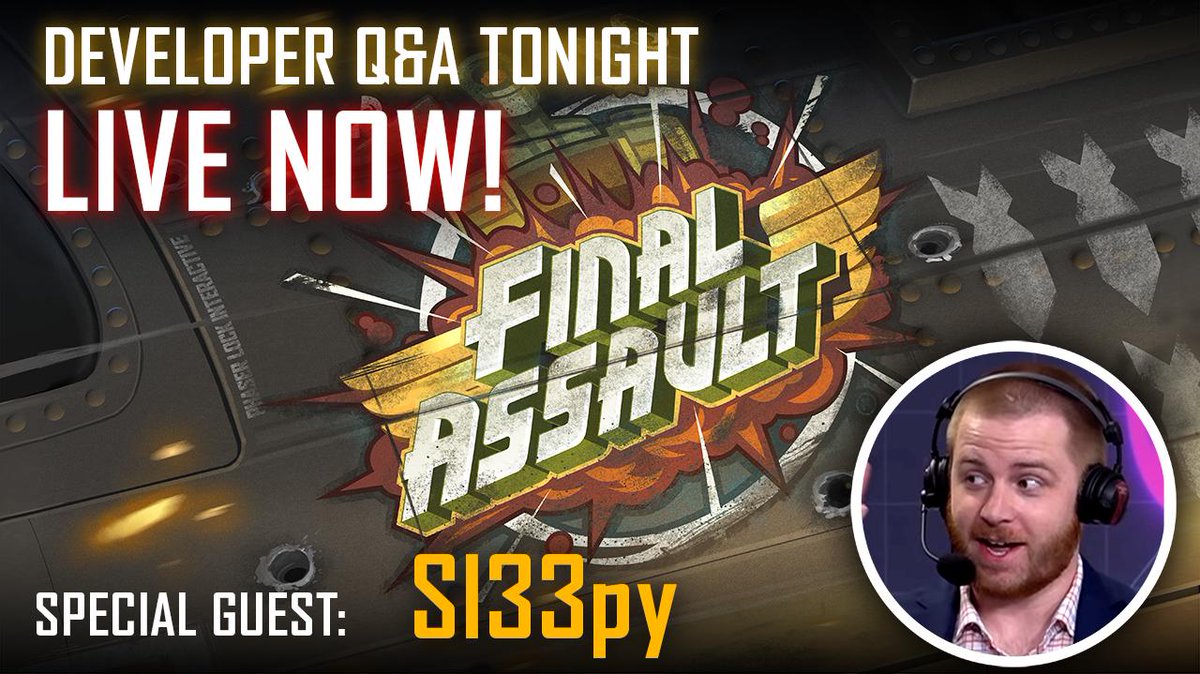 PhaserLockInt's tweet photo. We are #LIVE with our Dev Q&amp;A!

Head over to #Twitch to see us discuss #E3VR #VREsports &amp; @FAssault_VRML  with @SL33PYplaysVR ! 

Reply to this tweet with #PHASERTALK to ask us questions that we will answer on stream.

📺https://t.co/rh9eHpQwgF https://t.co/iNZMTzwaev