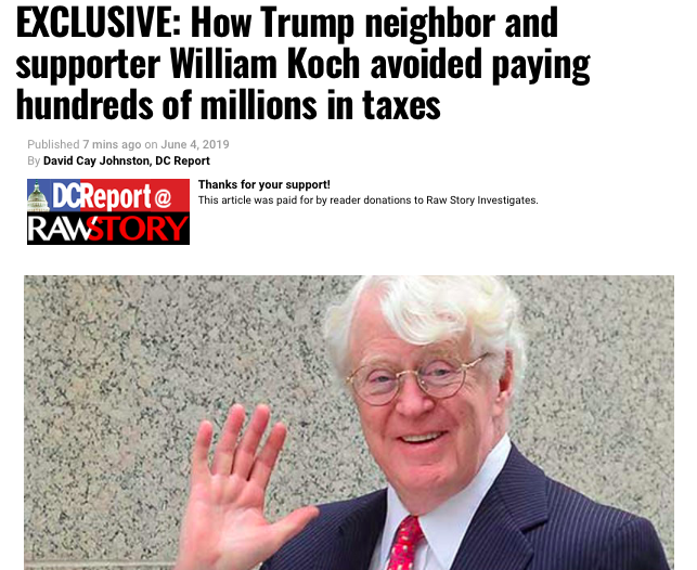 Image result for bill koch & trump