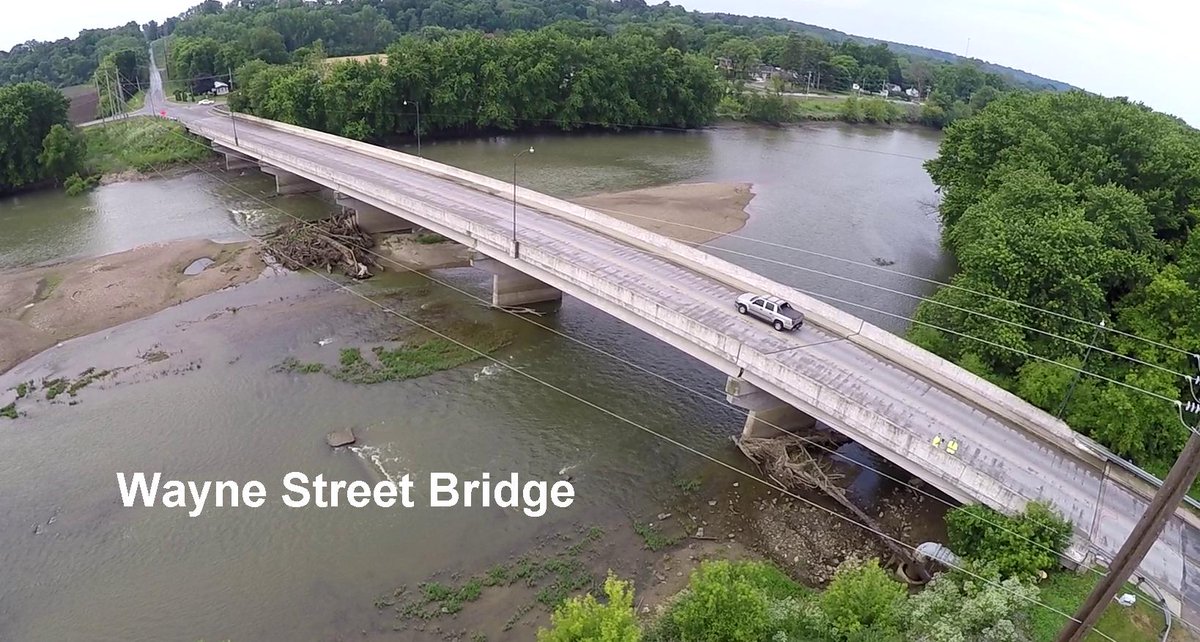 MiamiCountyInd's tweet photo. BF&amp;S Engineers will be on the Wayne Street Bridge beginning Thursday, June 5th., to survey for a superstructure replacement scheduled for 2021. https://t.co/yhjnTaFjAS