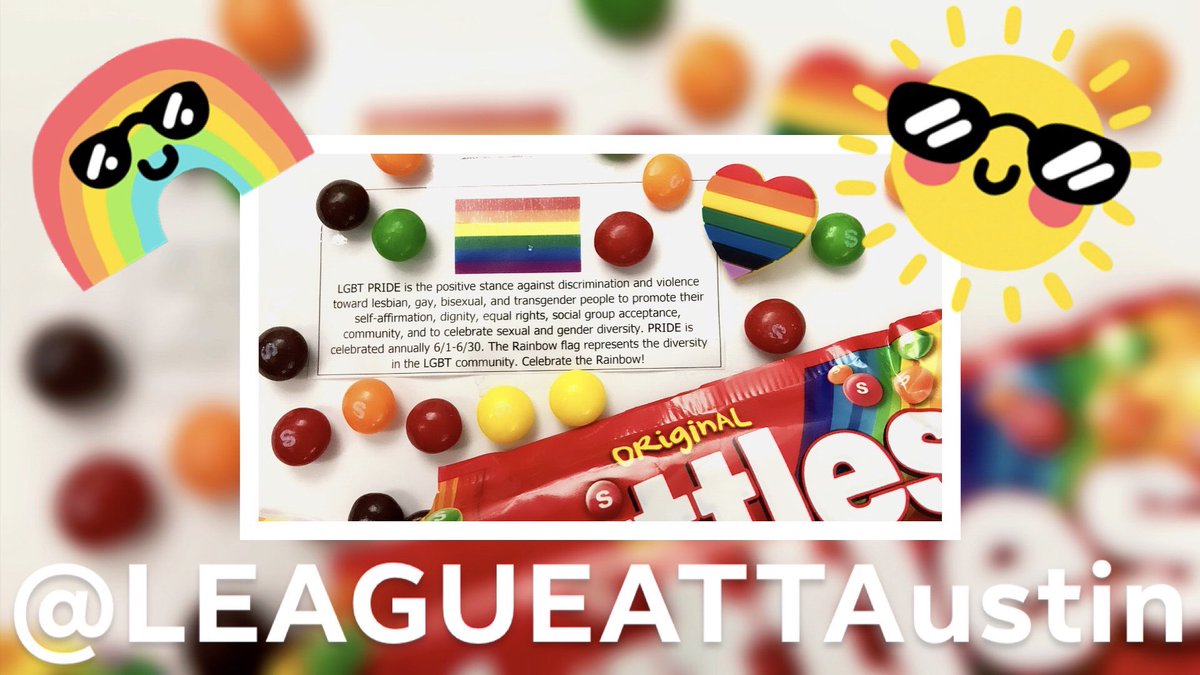 Celebrating 50 years of #LGBTQ #PRIDE with <a href="/Skittles/">SKITTLES</a> in the office. <a href="/LEAGUEATTAustin/">LEAGUE ATT AUSTIN</a> #ShineBrightLikeARainbow #LookingGoodAt50