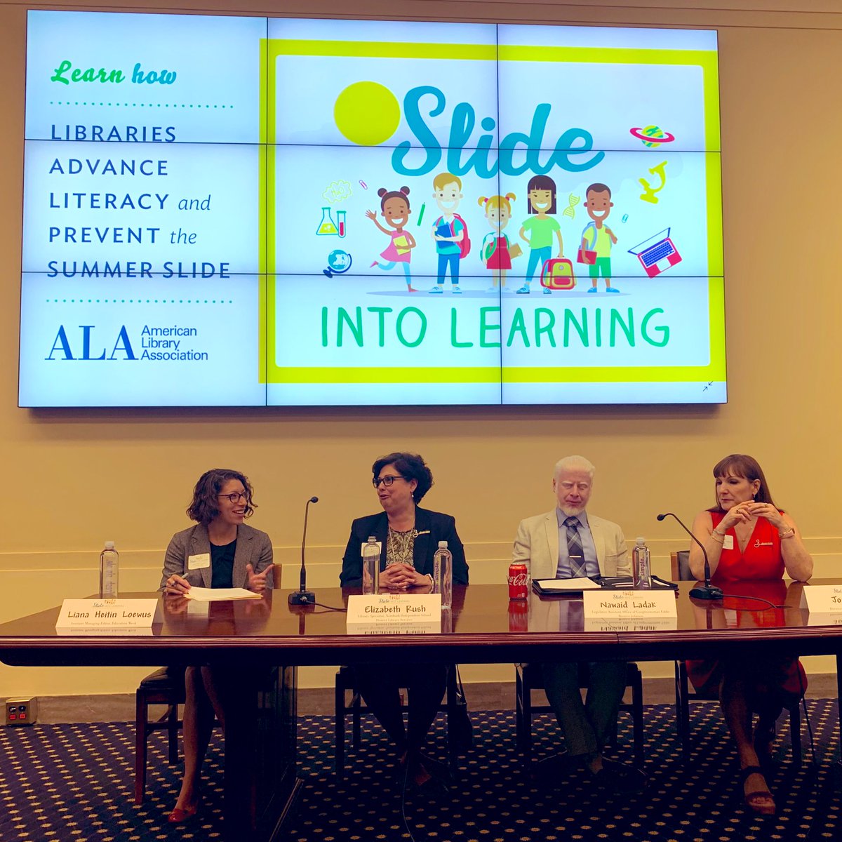 ALALibrary's tweet photo. Wonderful to host today’s #SummerSlide panel and to discuss the many ways school and public libraries support learning through the summer and beyond. Many thanks to all who joined us & @EducationWeek’s @LianaLoewus for guiding the discussion. 🌎📚💻💪🏽 #LibrariesStrong https://t.co/CFKk6jAIDt