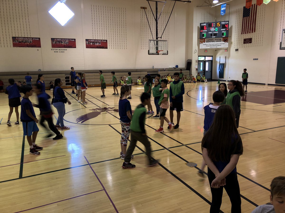 FarmwellPE's tweet photo. @LCPSFarmwell Space Day was a huge success! 6th grade PE students played Hyper “Space” Students had to stop the aliens from invading their space ship! So much fun!#FSMSSpaceDay @ARISS_status https://t.co/O14mltM0I3