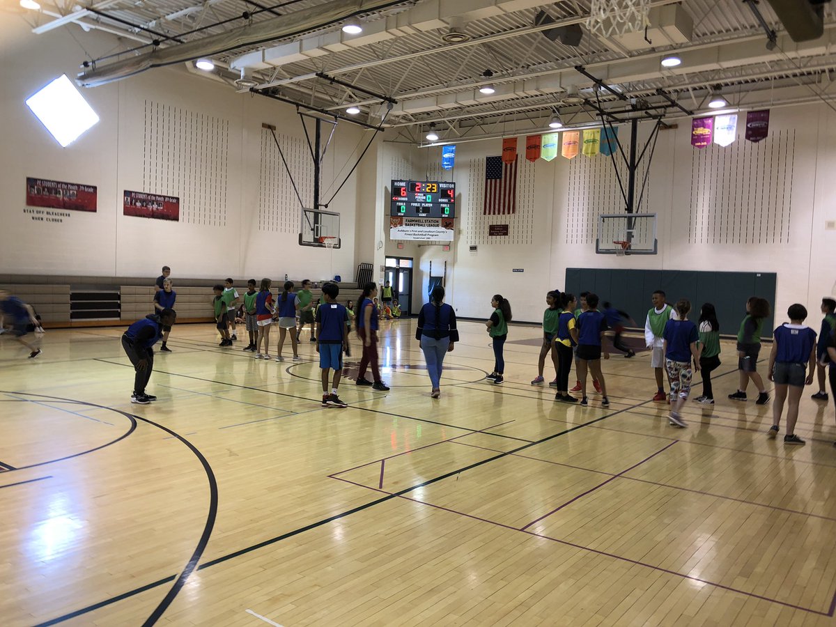 FarmwellPE's tweet photo. @LCPSFarmwell Space Day was a huge success! 6th grade PE students played Hyper “Space” Students had to stop the aliens from invading their space ship! So much fun!#FSMSSpaceDay @ARISS_status https://t.co/O14mltM0I3