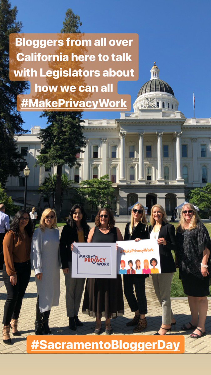 Today is #SacramentoBloggerDay at the #CaliforniaLegislature. Discussing how to #MakePrivacyWork for everyone with legislative leaders.