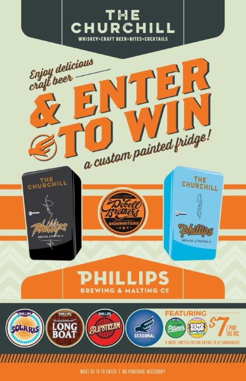 Start summer off right! All June AND July <a href="/phillipsbeer/">Phillips Beer</a> pints will be on special for $7.00 / tax inc. Each month we will be giving away a custom beer fridge hand painted by the ultra talented @dobelldesigns , so what are you waiting for? Come grab a pint and say hi! #supportlocal