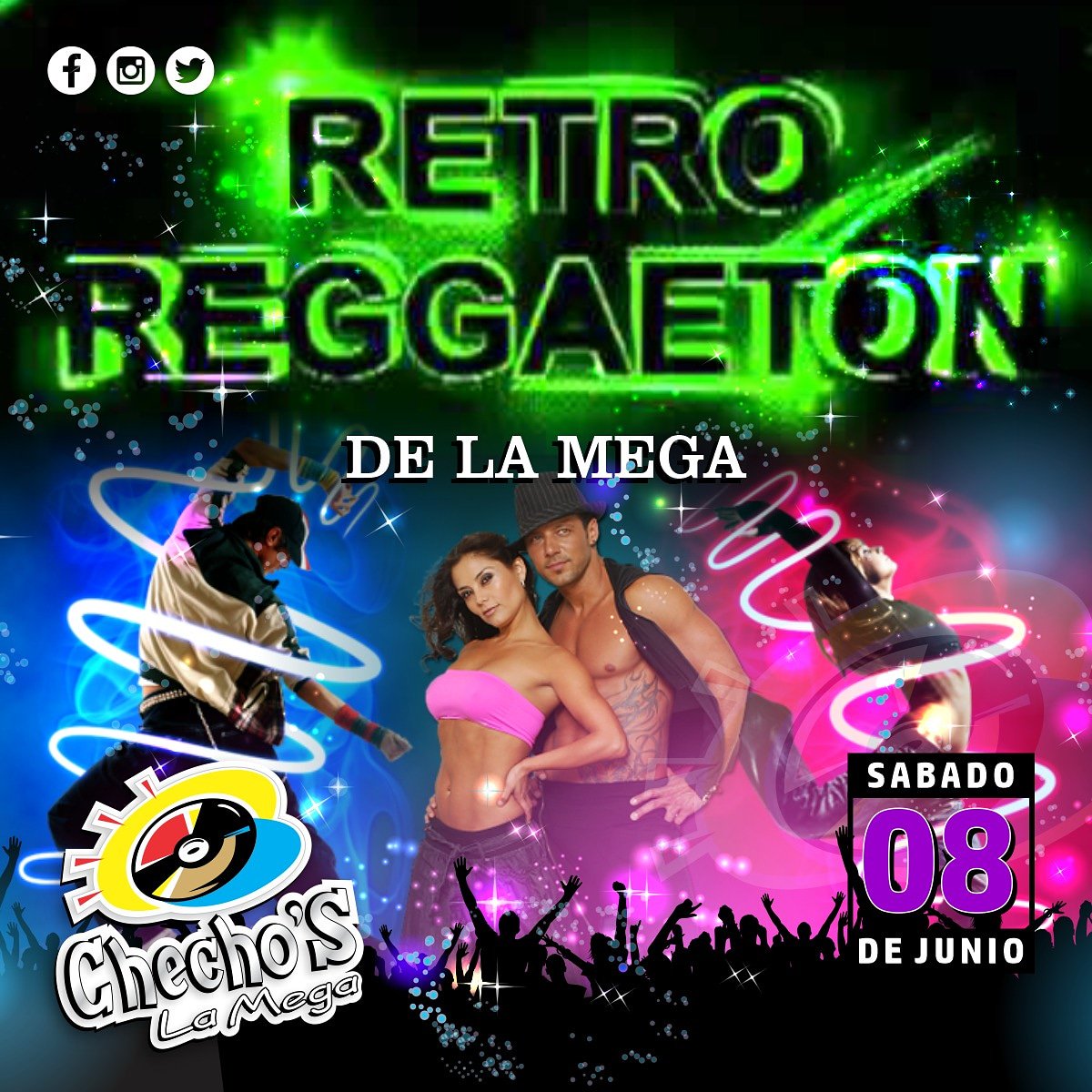 ChechosLaMega's tweet photo. SÁBADO 08/06

Reggaetones Eran los de Antesss !!!!
Dale ❤ comenta con tus 3 últimos números de cédula y ya estás participando del sorteo de pares de entradas.🎉🎶
Te lo pensas perder ???

#RetroReggaeton 
#Checho'SLaMega

Info y reservas al 0981 602 551 https://t.co/1gRyIGZM3x