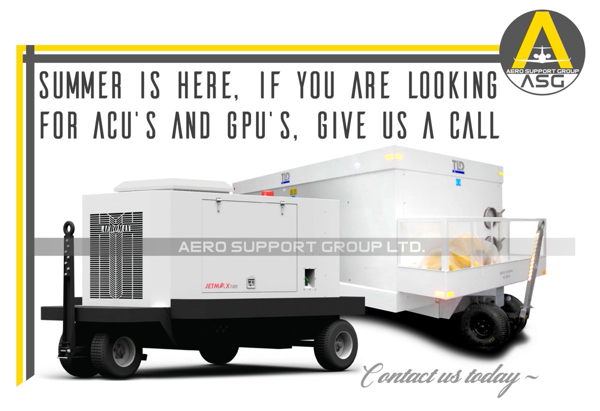 ASGLtd_'s tweet photo. The warm weather seems to be taking a little longer but it will get here. Don't get any surprises with your operation... don't hesitate on your ACU&GPU acquisitions.@aerosupportgroup #gpu #acu #gse #aviation #aircraft #groundpowerunit #airconditioningunit #groundoperations https://t.co/jS5jWPooZV