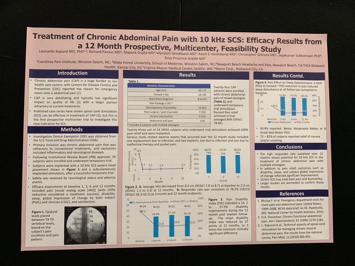 GeorgiosMatis's tweet photo. #neuromodulation #chronicpain #pain #abdominalpain #HF #10kHz #SCS #SpinalCordStimulation #INS2019 https://t.co/VBUQWoKti3
