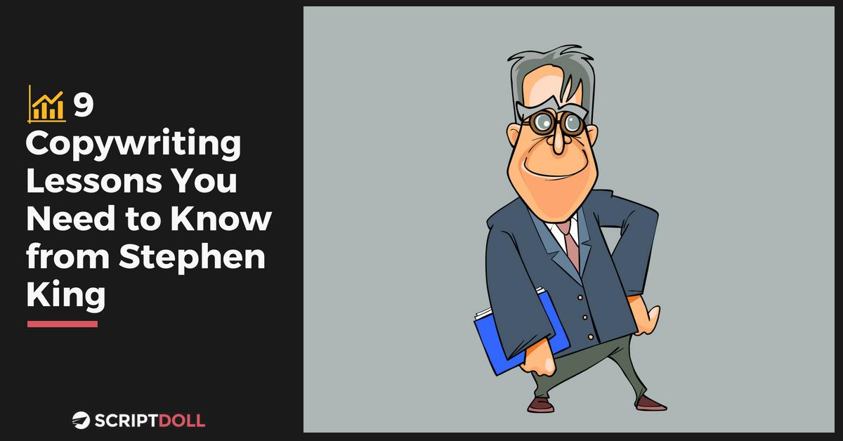 ScriptDoll's tweet photo. @StephenKing is one of the most well-known authors of all time. While you may not be working on the next great American novel, your #salescopy can always use some helpful #advice from one of the greats. Grab hold of some of his #writinglessons! https://t.co/TRYFHd7RgG https://t.co/tdusUl5Yc6
