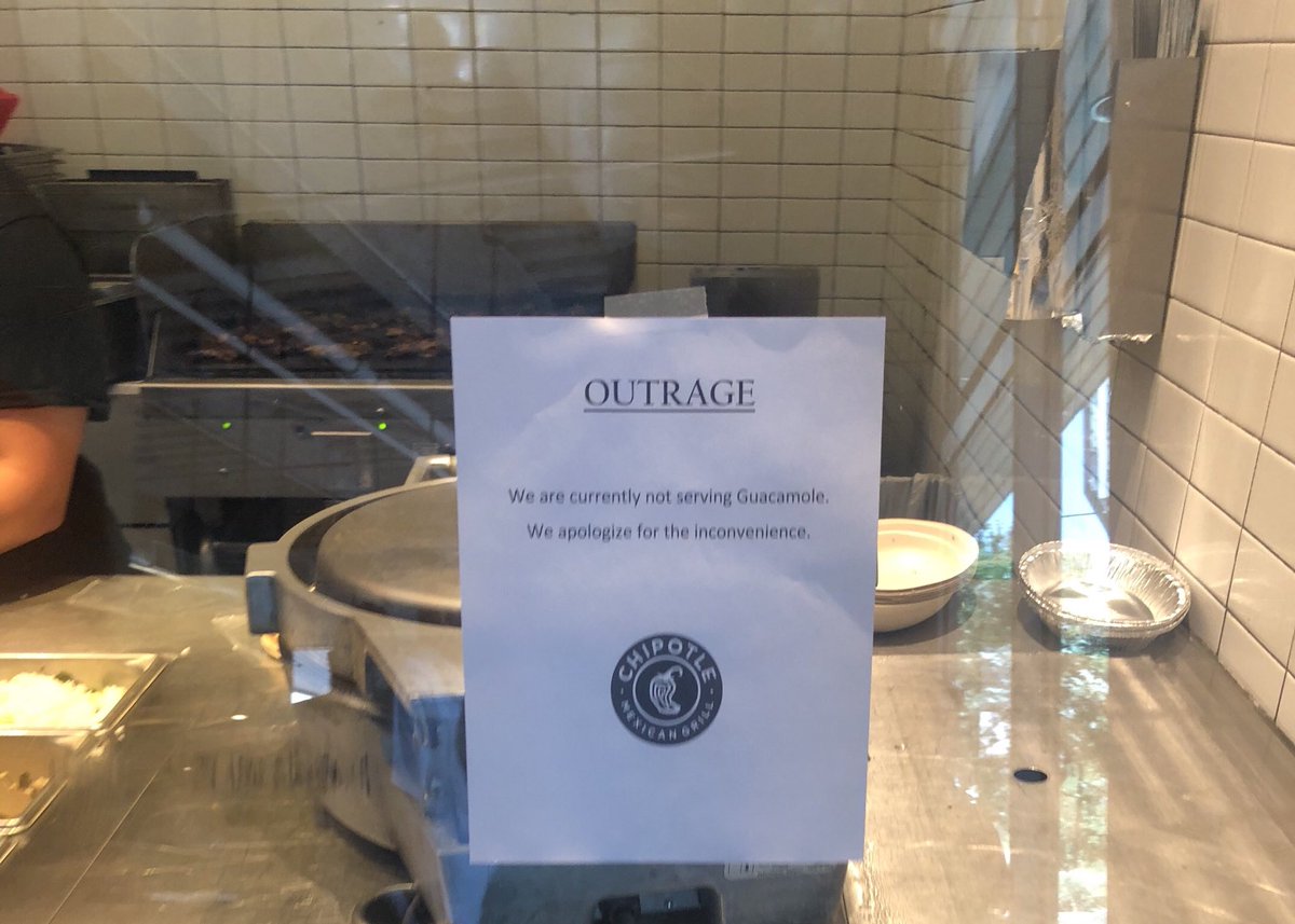 Outrage is right, <a href="/ChipotleTweets/">Chipotle</a>. 🥑