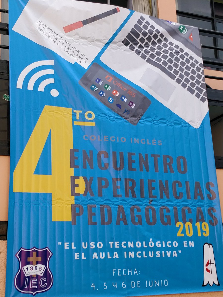 icarmach's tweet photo. Feliz de haber sido invitado a presentar al 4to Encuentro de Experiencias Pedagógicas del #ColegioInglesIquique #Microsoft #MicrosoftEdu https://t.co/rT2MW7g3hg