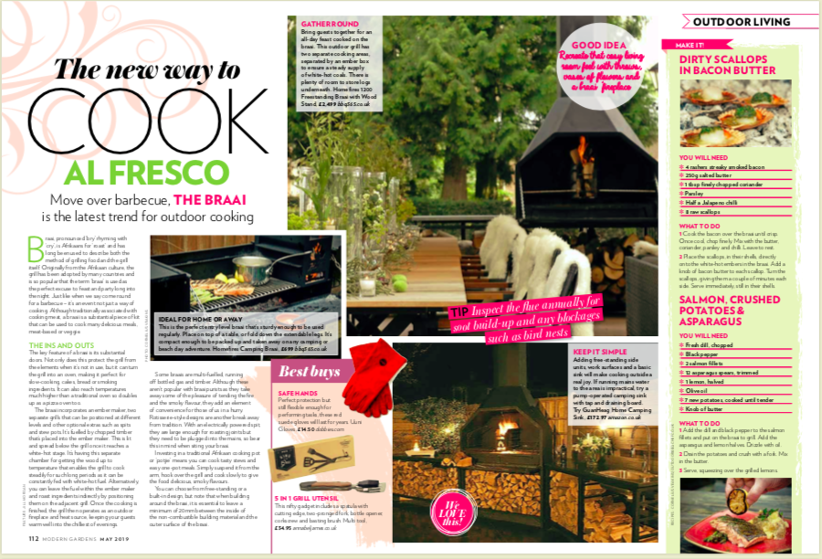 ukbbq365's tweet photo. Fantastic #HomeFiresBraai write up in @Modern_Gardens 

Everything you need to know about braais including our favourite South African wood supplier @braaiwooduk  and recipes from our favourite South African chef  @ChefCorneliusV 🔥🔥

#Braai #BBQ365 https://t.co/6v2dKiy93u
