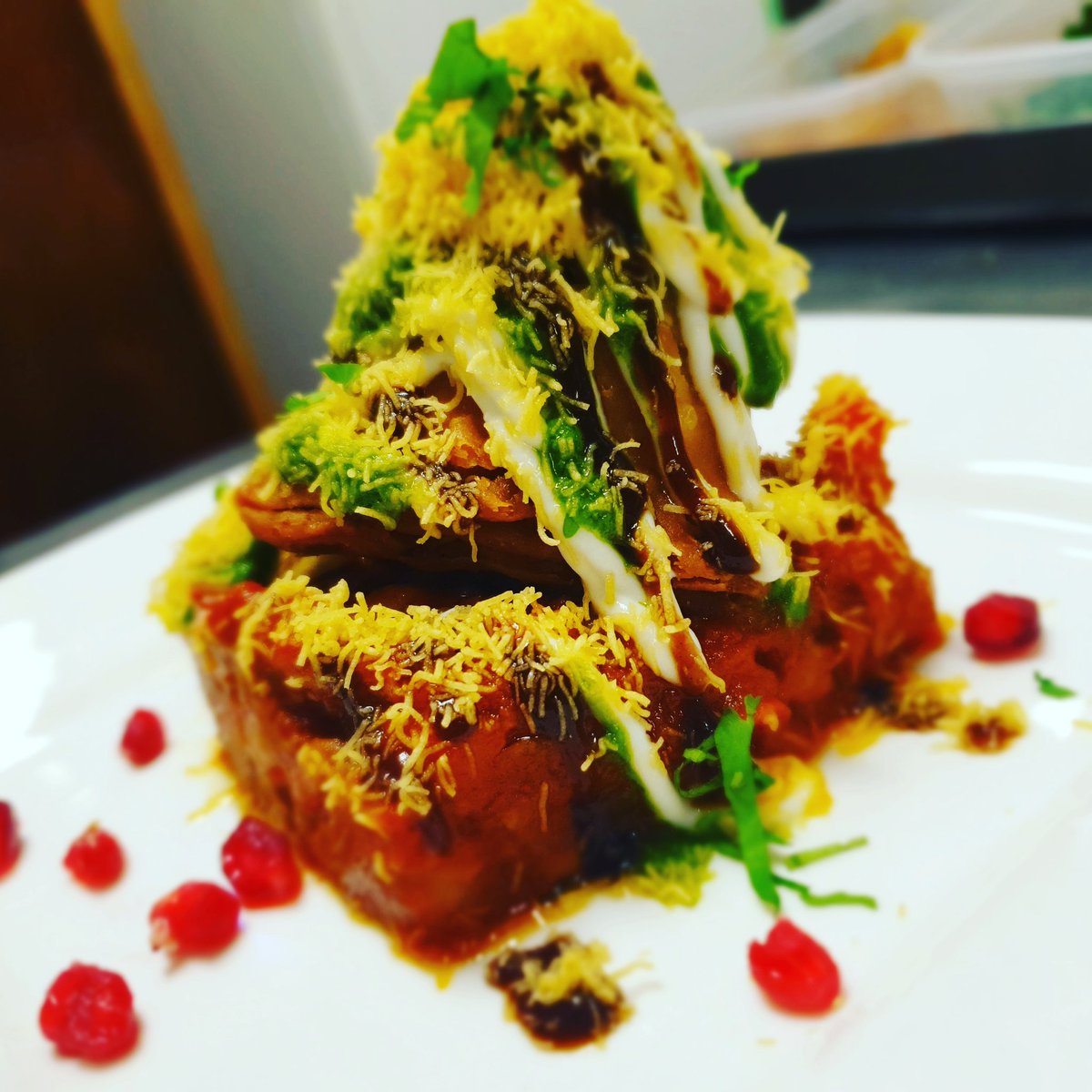 Atithi27's tweet photo. Samosa Chaat from our chaat menu
#atithi #Twickenham https://t.co/Nc627Lphuk