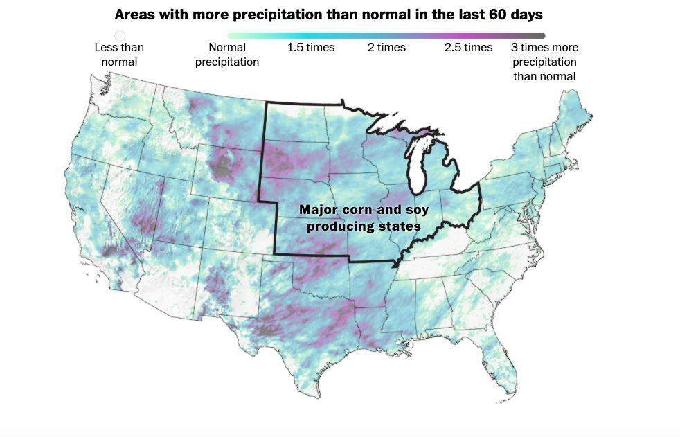 byHeatherLong's tweet photo. This is "do or die" week for US farmers.
Not only are they getting hurt by Trump's tariffs, but much of the Corn Belt has been unable to get crops planted b/c of 3x the typical rain this spring. 

“If we get another big rain, it’s over" 
https://t.co/m6eYva4sAV @andrewvandam https://t.co/yZsBJqrwFo