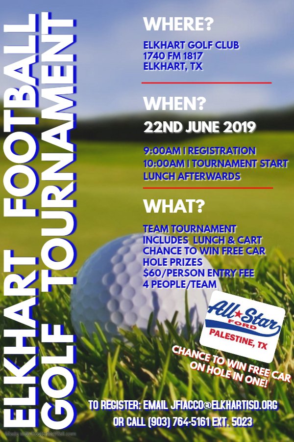 ElkhartElks's tweet photo. Elkhart Golf Tournament is around the corner! Enjoy a day of golf while we celebrate the upcoming season. Register now to reserve your spot! https://t.co/rjHuATWRvo
