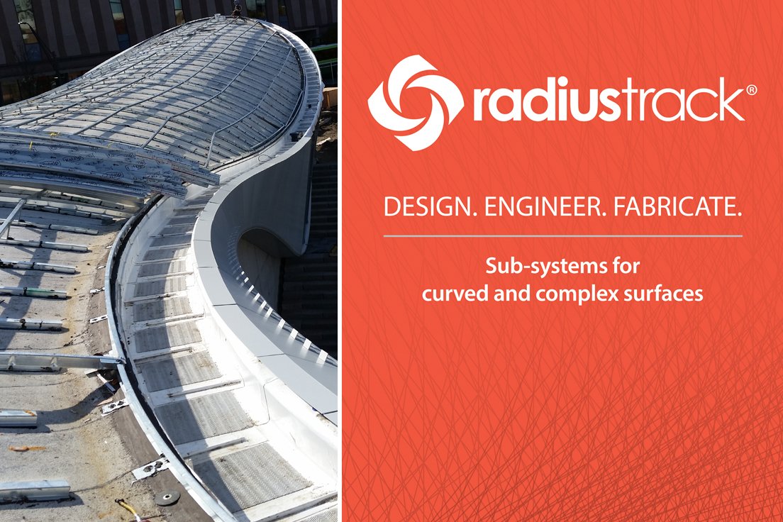 RadiusTrack's tweet image. AIA Conference on Architecture EXPO opens Thursday 6/6/19. Visit us at Booth 8221. Talk with our design leaders about curved or complex surface solutions. Exterior or interior – façades, roofs, walls, ceilings, soffits, acoustic elements. #ComplexSurface #ComplexGeometry #AIA19