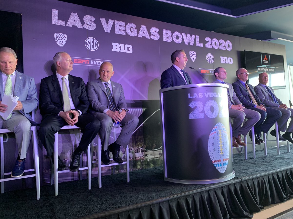 Lisa Motley (@lisamotleylv) on Twitter photo The <a href="/LasVegasBowl/">SRS Distribution Las Vegas Bowl</a> is all shook up! Welcome to <a href="/Vegas/">Las Vegas</a> and the new @LasVegasStadium <a href="/bigten/">Big Ten Conference</a> <a href="/pac12/">Pac-12 Conference</a> and <a href="/SEC/">Southeastern Conference</a>! #lvbowl2020 #sportscapitaloftheworld The <a href="/LasVegasBowl/">SRS Distribution Las Vegas Bowl</a> is all shook up! Welcome to <a href="/Vegas/">Las Vegas</a> and the new @LasVegasStadium <a href="/bigten/">Big Ten Conference</a> <a href="/pac12/">Pac-12 Conference</a> and <a href="/SEC/">Southeastern Conference</a>! #lvbowl2020 #sportscapitaloftheworld