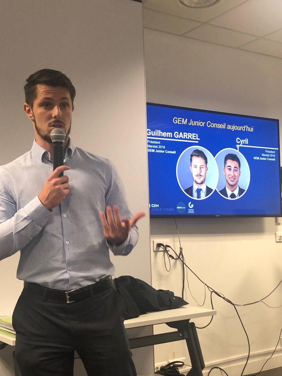 IsaFitamant's tweet photo. Très belle intervention de ⁦@GuilhemGarrel⁩ président sortant de ⁦@GEM_JC⁩ qui explique aux ⁦@GEMAlumni⁩ présents l’orientation #internationale mise en place sous son mandat ! https://t.co/PDTMEs6Dor