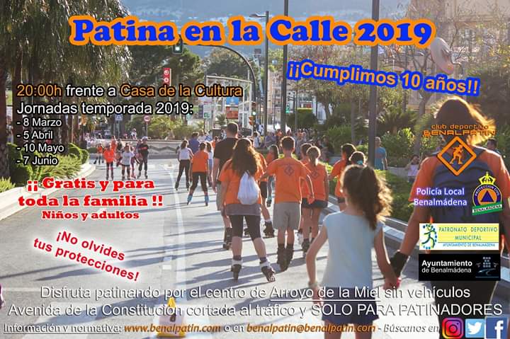 Este viernes os esperamos en el último #PatinaenlaCalle de la temporada. No os lo podéis perder!!!! <a href="/PDMBenalmadena/">Área de Deportes Benalmádena</a> #Benalmadena #Benalpatin #patinar