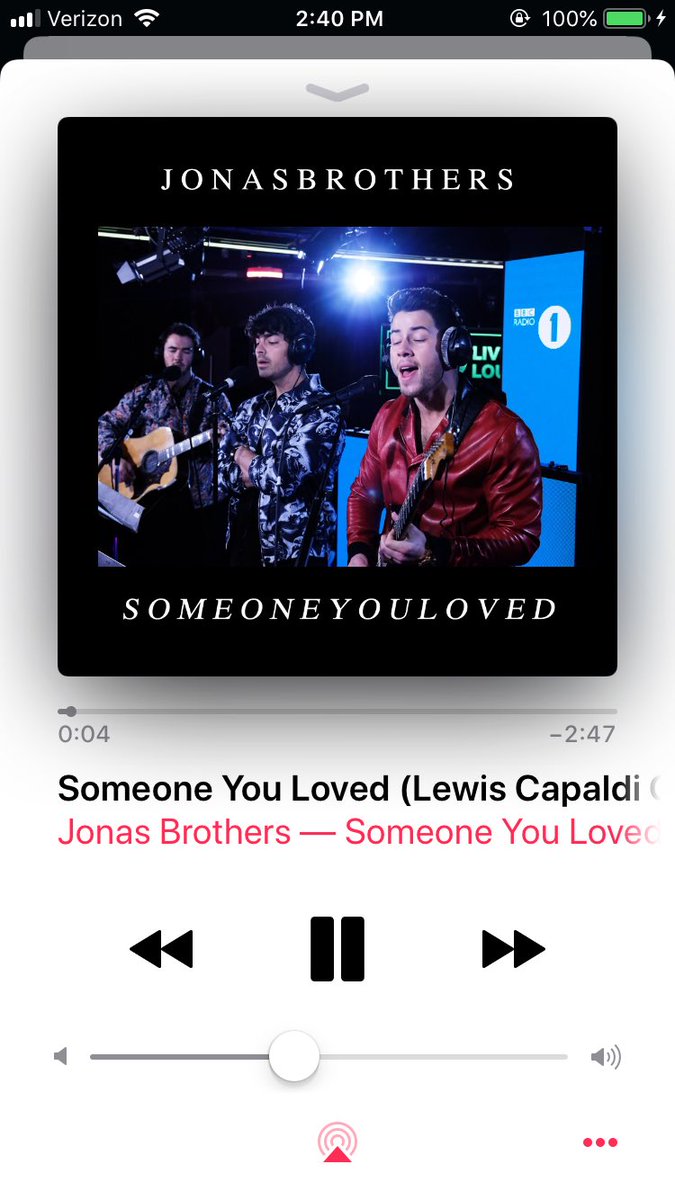 JickNonasNews's tweet photo. I was gettinโ kinda used to being someone you loved. ๐ @jonasbrothers #onrepeatforever https://t.co/N0KRvsYFVB