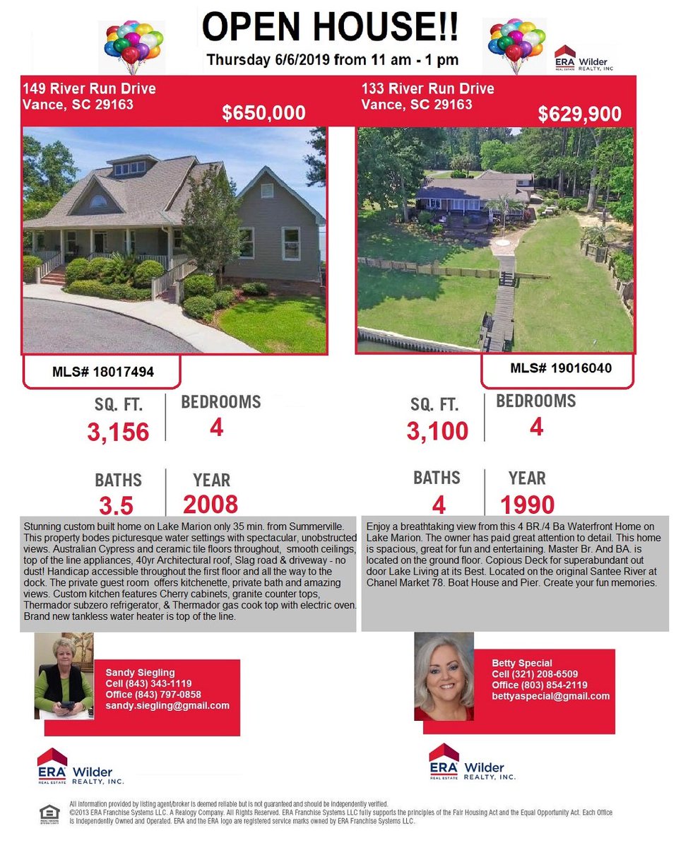 SSiegling's tweet image. Open House for these two great LAKE FRONT properties!
This Thursday, June 6th from 11am - 1pm