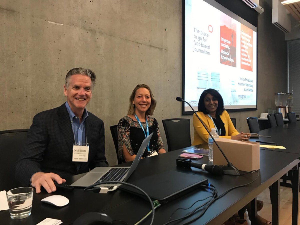 ConversationCA's tweet photo. 📸from our workshop at #congressh @ideas_idees:
Research with Impact: Writing Opinion Pieces for a Public Audience

Featuring our editors @Scott_White, @DrHeatherLW &amp; @writevinita

Pitch a story to The Conversation Canada! https://t.co/VS4A5UyJaD https://t.co/a0y3sSgXPD