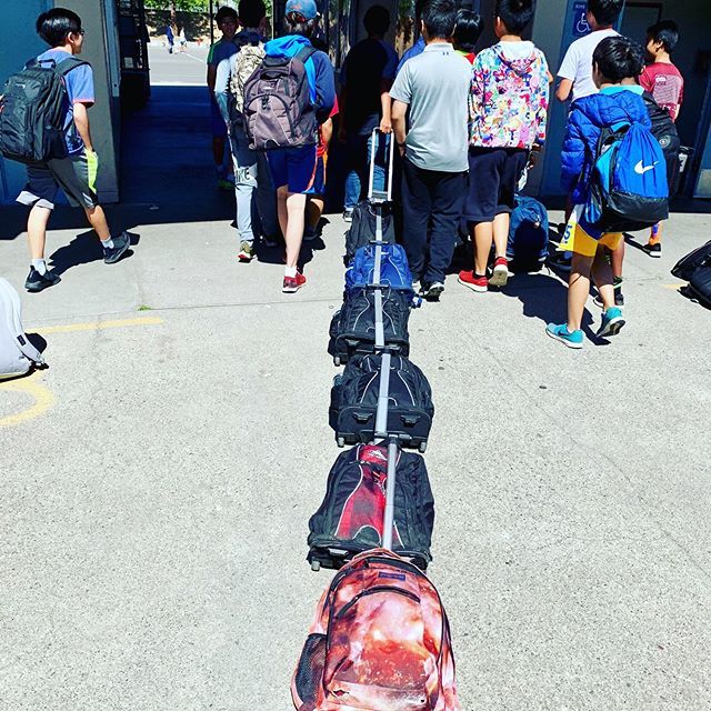 KMSCupertino's tweet photo. End of the year antics...
Rolling backpack train!
#KMS2018-2019 https://t.co/aL3MZenQNm https://t.co/Upif49qnix