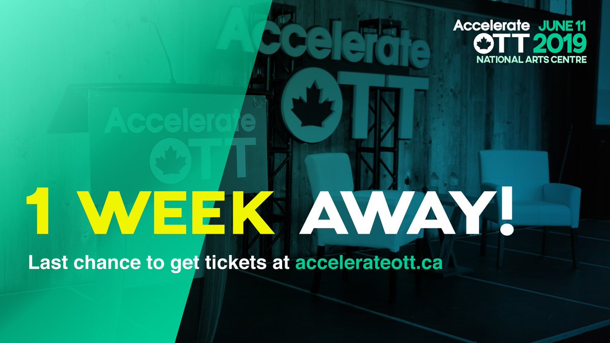 sprottiba's tweet photo. T - 7 days until #AccelerateOTT is officially underway! If you haven't bought your tickets, now's the time. Don't forget, you could be the winner of $150,000 from this years #Pitchfest, see you all there!! https://t.co/wiEr9RwWDz
