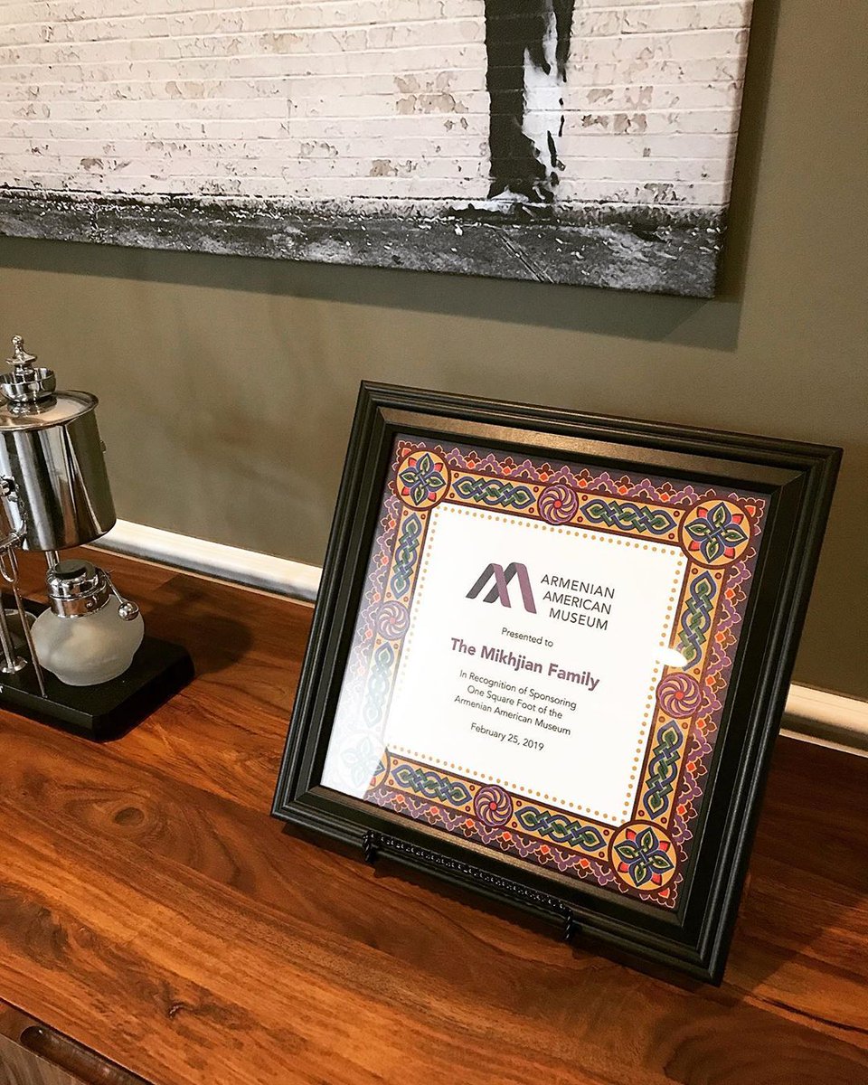 ArmenianAMuseum's tweet image. Thank you Mike Mikhjian of @MKNwebsolutions for showcasing your Square Foot Certificate and support for the Armenian American Museum! Make a donation today by visiting GiveAAM.org or calling (818) 351-3554 and reserve your Square Foot Certificate.