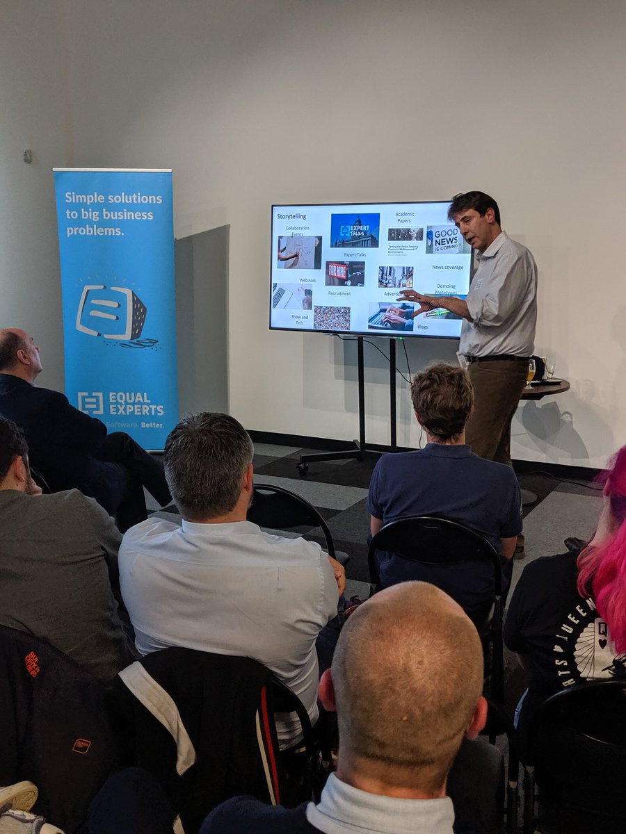 DuncNisbet's tweet photo. Mike Potter talking us through ideas for #OrganisationalChange &amp; #Transformation @EqualExperts #ExpertTalks @avenuehq_liv https://t.co/kd5UpWFUWQ