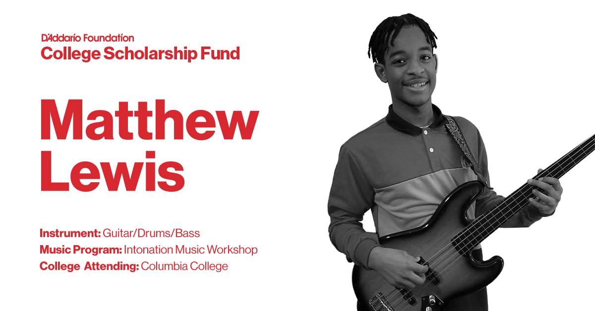 DAddarioFdtn's tweet photo. Meet Matthew, D'Addario Foundation Scholarship winner from @intonationmusic!
Learn more about our new scholarship and the 2019 recipients at
https://t.co/QhAxwDMrLt. #MakingCollegePossible https://t.co/8eYyrEqLFj