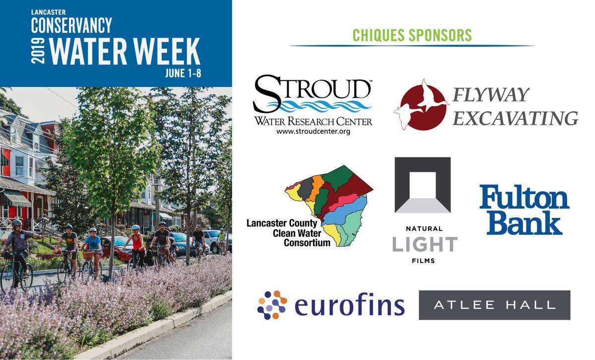 #LancasterWaterWeek would not be possible without the amazing support of our Chiques level sponsors and their dedication to educating our community about the opportunity we have to care for our rivers and streams!