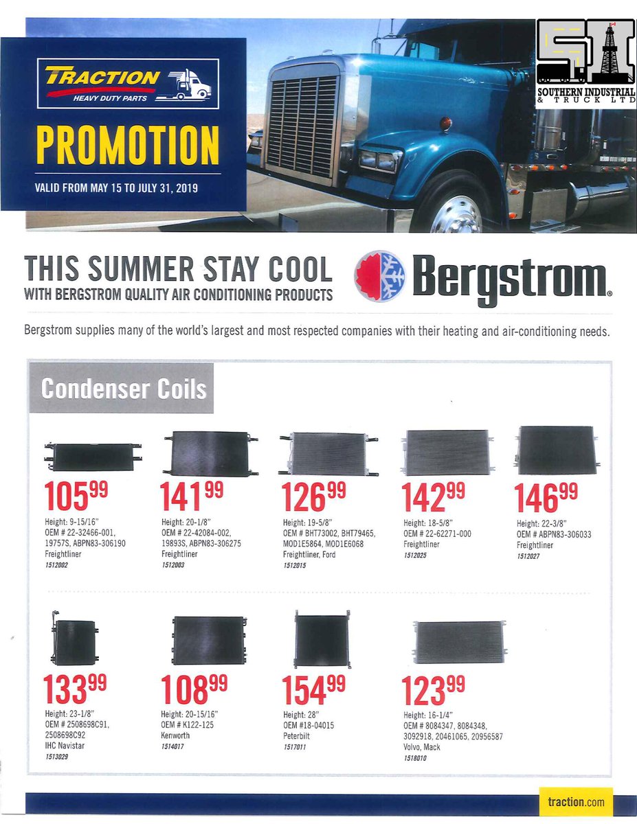 Southern Industrial is Weyburn's Air conditioning Headquarters!!! A/C parts  &amp; Repairs for all makes and models of Highway Semi's School, Buses &amp; Ag Equipment Call us today!!! 842-2422