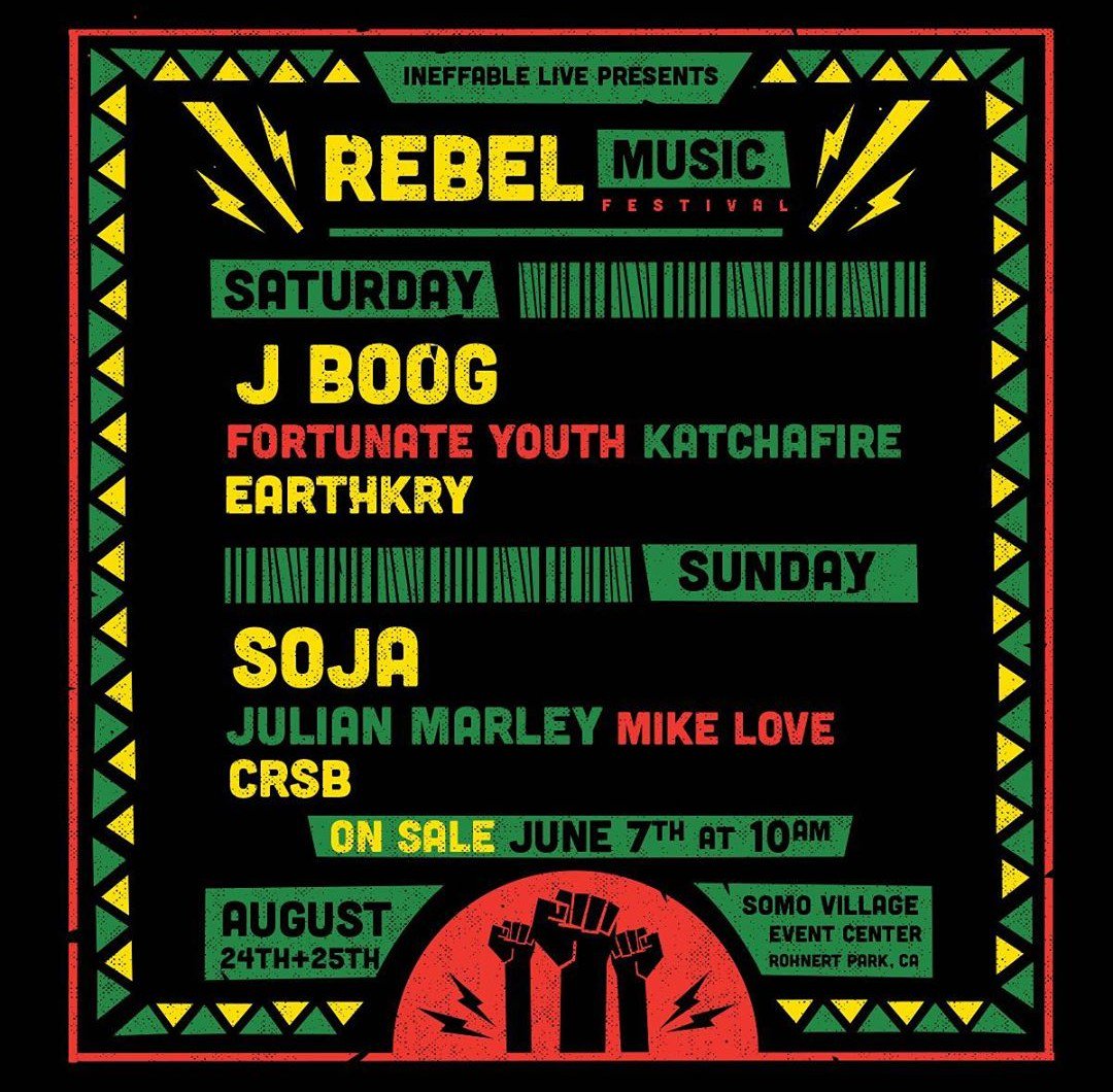 #SaveTheDate 📌#RootsRockReggae <a href="/earthkryband/">EarthKry</a> 8/24/19 💚💛❤ THIS #REGGAE LINE-UP by <a href="/IneffableMusic/">Ineffable Music Group</a>  IS 🔥 #JBoog 🔥 #FortunateYouth 🔥#Katchafire 🔥#EarthKry 🔥 #Soja 🔥#JulianMarley 🔥#MikeLove 🔥#CRSB #IneffableLive