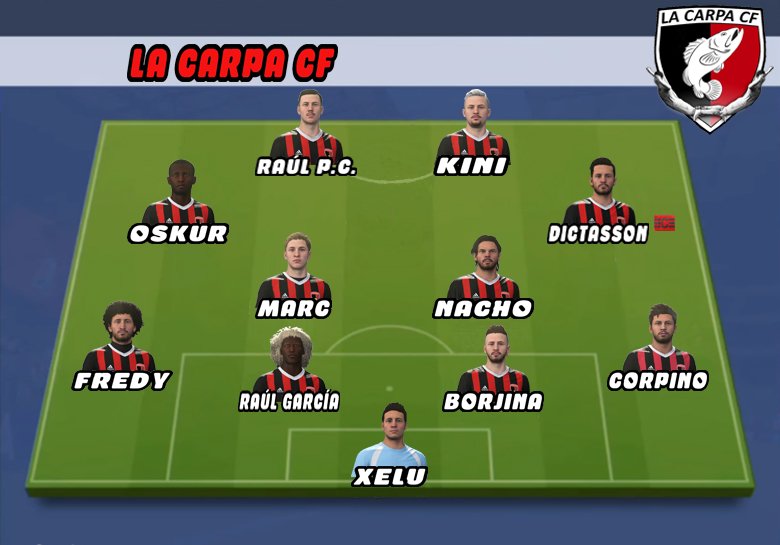 Alineación confirmada para los partidos de esta noche:

⏰ 23:10 🆚 <a href="/thesquad32/">Thesquad3</a> 🔶VFO🔶
⏰ 23:30 🆚 @ESPECTRO_FIFA 🔷ION🔷

📺 twitch.tv/LaCarpaCF    
🙌🏼 #VamosCarpa