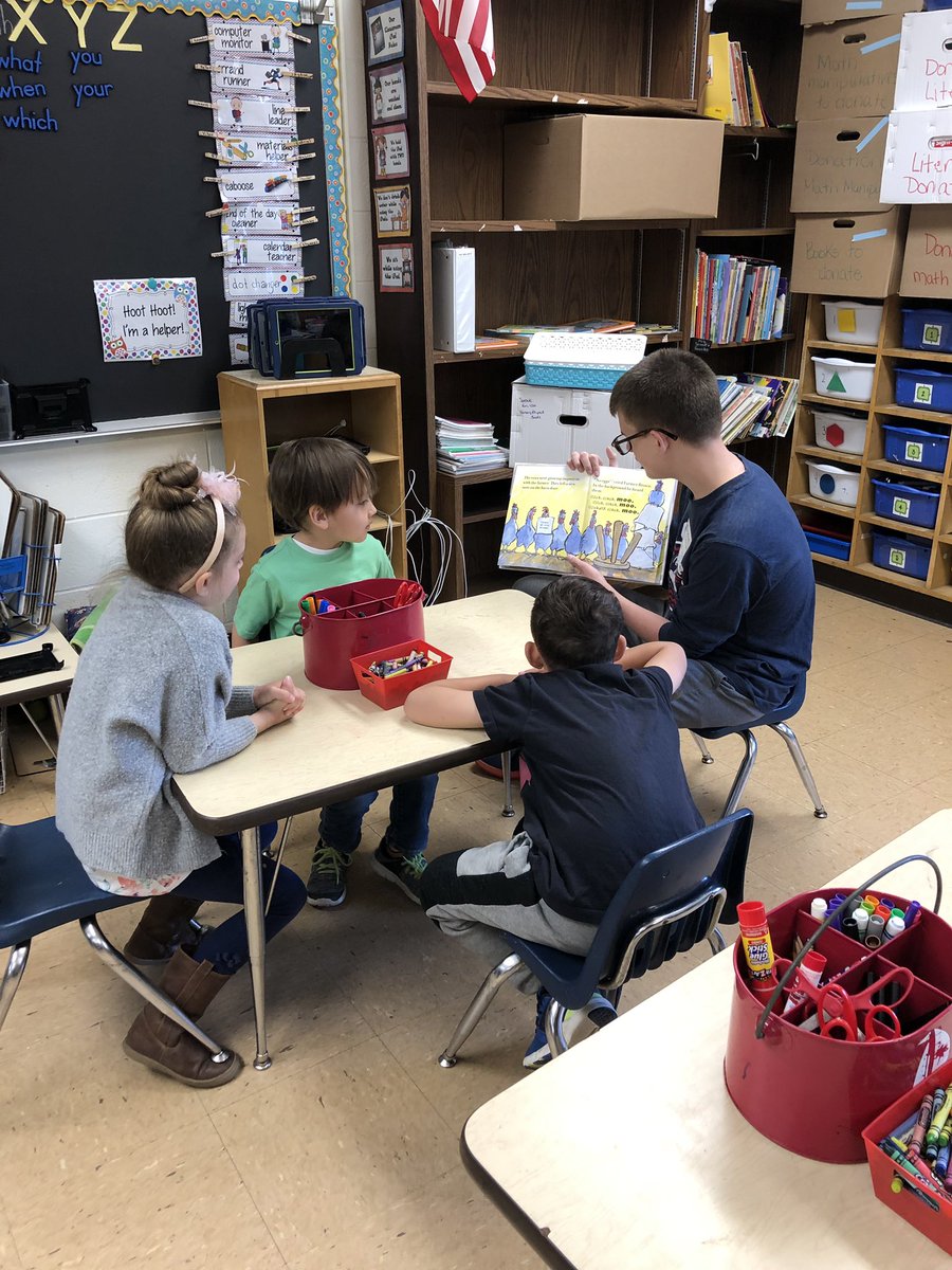MsNeroBHS's tweet photo. BHS students reading to Rockwell and Berry classrooms today! #literacy #BPS @BethelCTSuper @ChrisTroetti @brookskristen1 https://t.co/uRh4Kdokw3