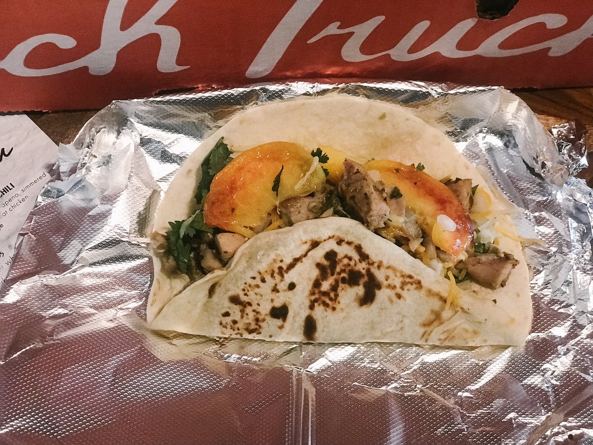 It’s taco Tuesday!! Come try  <a href="/thepeachtruck/">The Peach Truck</a> Poblano Peach Chicken Tacos 🌮 🍑 #nashvilletacotuesday #salemtown