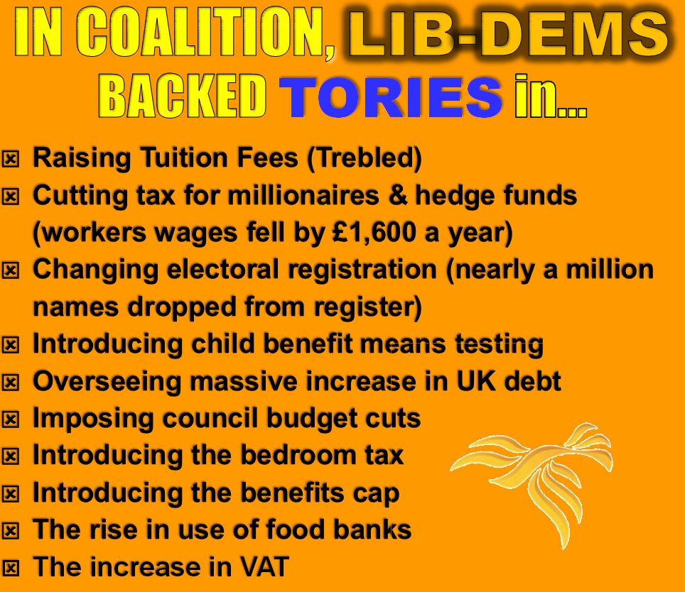 iamSarahAdams's tweet photo. @LibDems LibDem are the enemies of British Public.
We will never forget what they did to us.
#PeterboroughByElection #LibDemsAgainstTrump #TuesdayMotivation https://t.co/TYeDq2jbNV