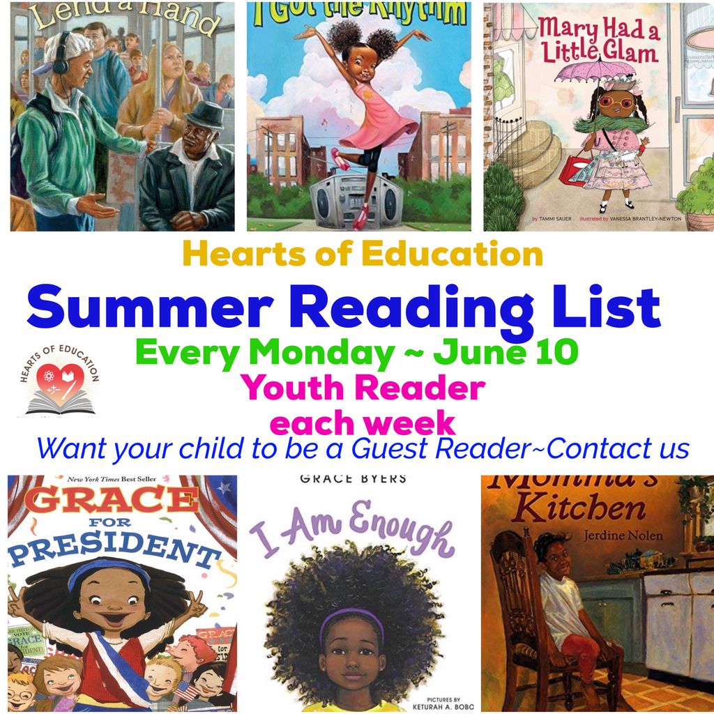 EducationHearts's tweet image. Keep the kiddos reading this summer! 

Join Hearts of Education Summer Reading Program‼️📚
Book Raffles
Each Monday we will have a guest Youth Reader 
Suggested Reading List by #readinglevel 
Want your child to be a #guestreader, contact us! We would love to enjoy your #reader!