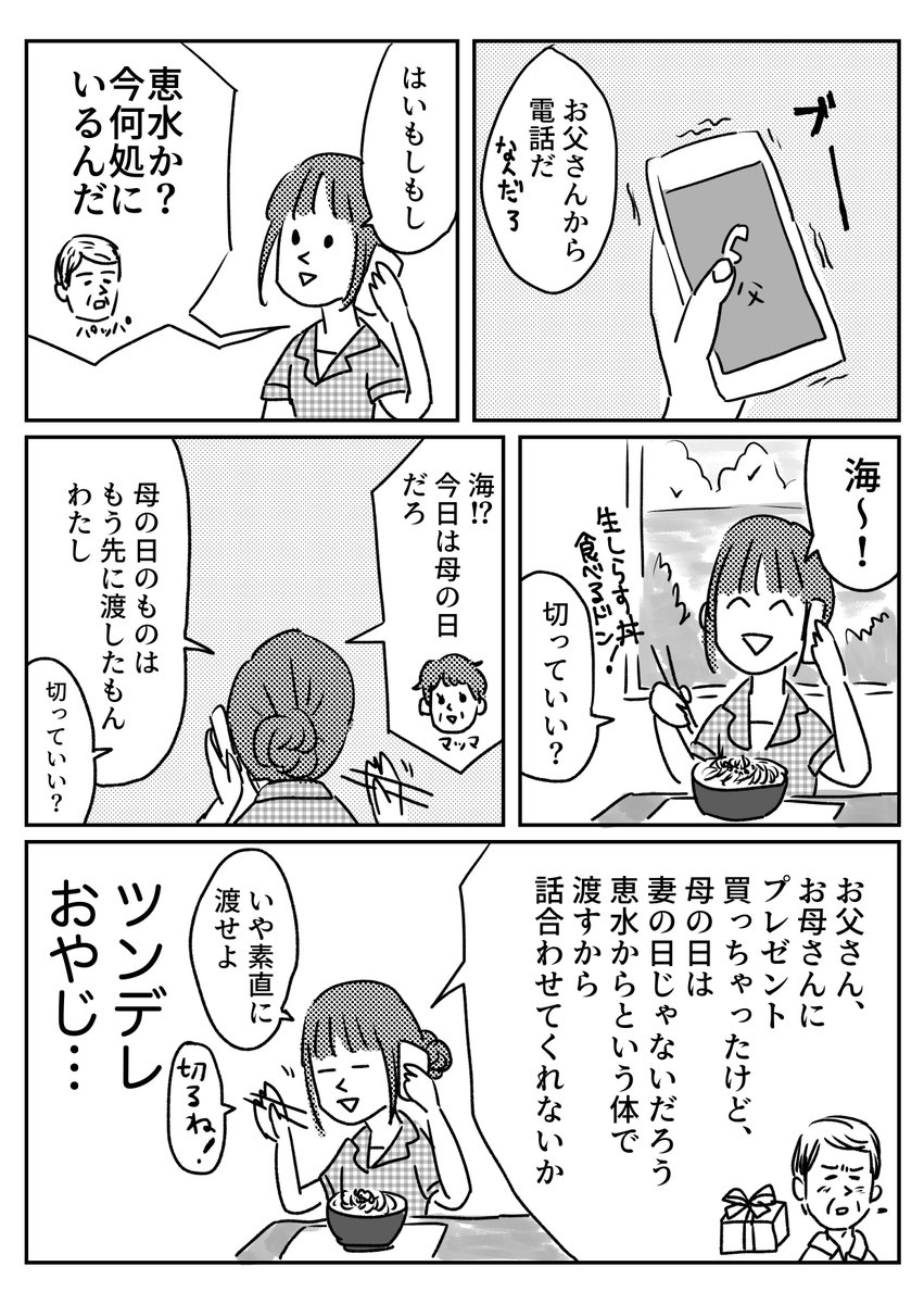 母の日に便乗したい父の話 
今月は父の日とか一月経つの早すぎる 