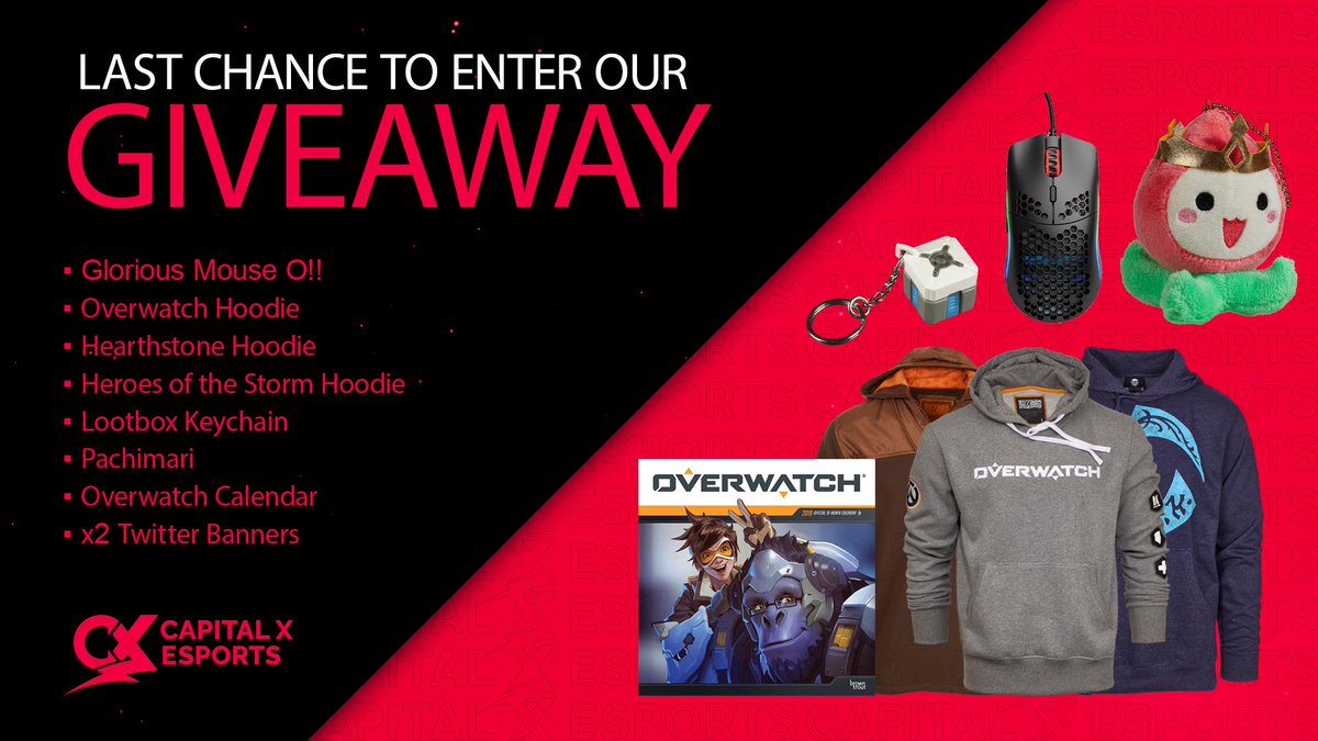 We've only got 5 days left before our giveaway ends. 

Merch, Steam Keys, and Banners are up for grabs; and once we hit 350 followers then we'll celebrate by giving away a Glorious Mouse.

Enter at: bit.ly/CXEGiveaway

Be sure to follow and RT!!