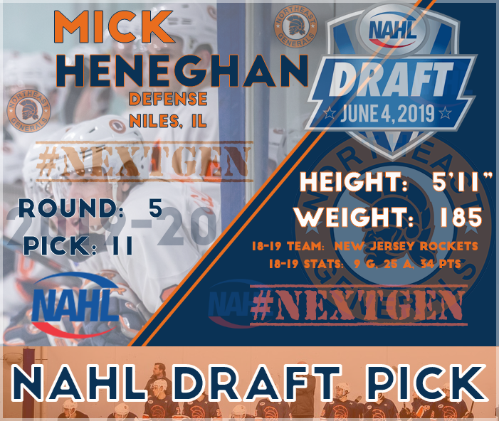 negenerals's tweet photo. With our next pick the @NAHLHockey @negenerals would like to welcome Mick Heneghan as the #NextGen #NAHLDraft https://t.co/zxXDAP4lIE