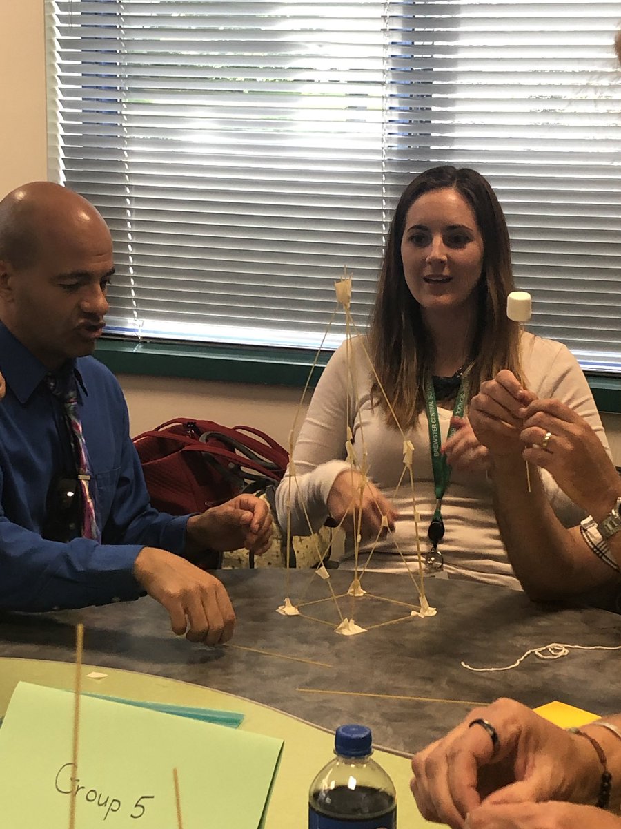 Collaboration on the Marshmallow Challenge. <a href="/brewsterschools/">Brewster Central School District</a> @bcsdsupt <a href="/BCSD_Asst_Supt/">Michelle Gosh, Ed.D.</a>