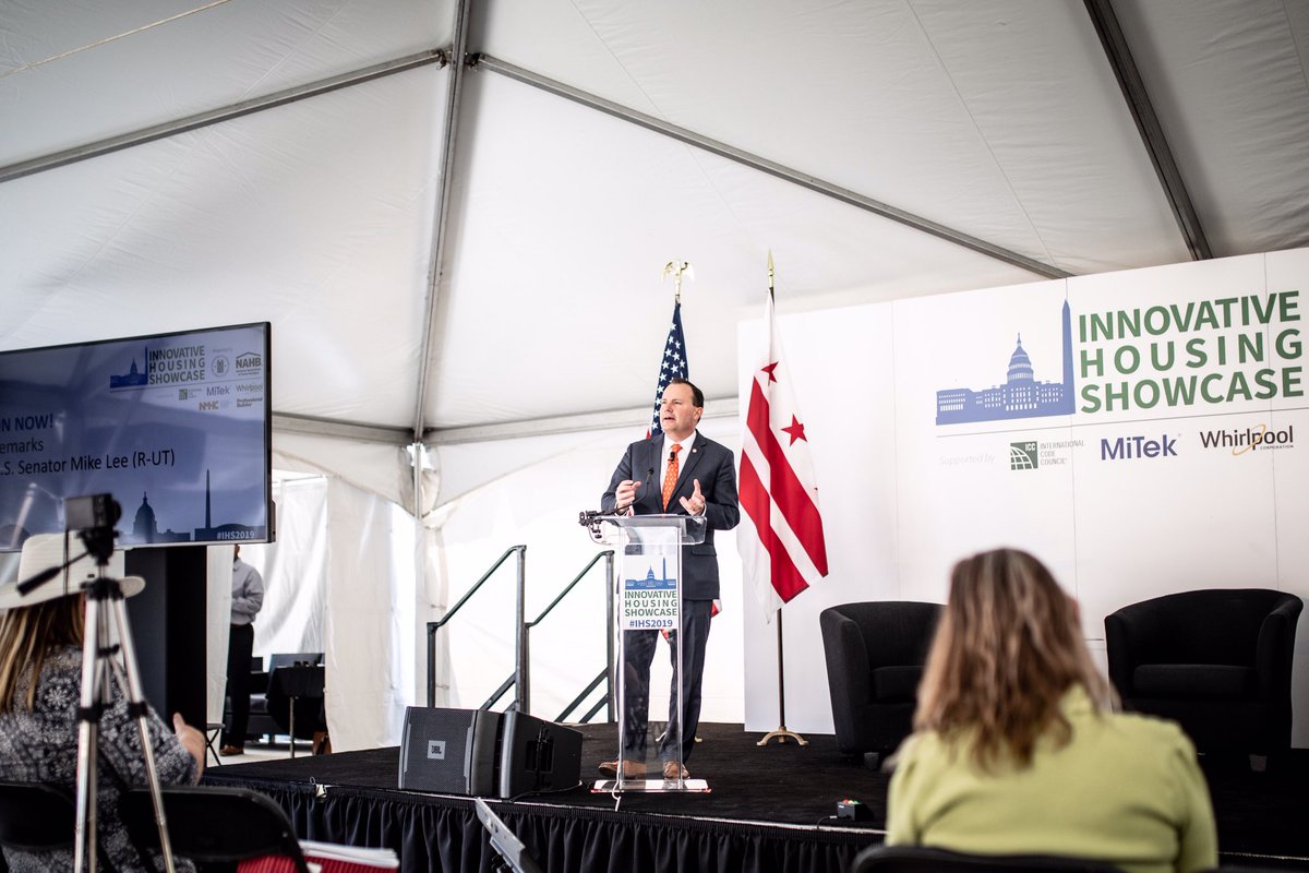 HousingShowcase's tweet photo. Day 4 of #IHS2019: @RepSeanDuffy, @SenMikeLee and Rep. Lacy Clay talked about finding bipartisan solutions to the affordable housing crisis. https://t.co/HKfkjiPRcS