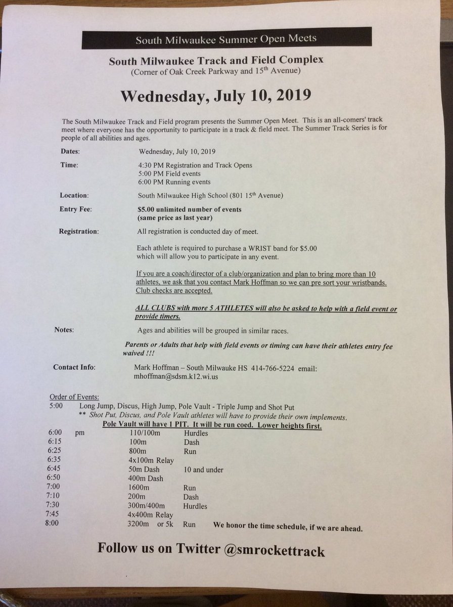 smrockettrack's tweet photo. For those of you looking for summer meets, put this one on your calendar. https://t.co/BEYaRHfDUT
