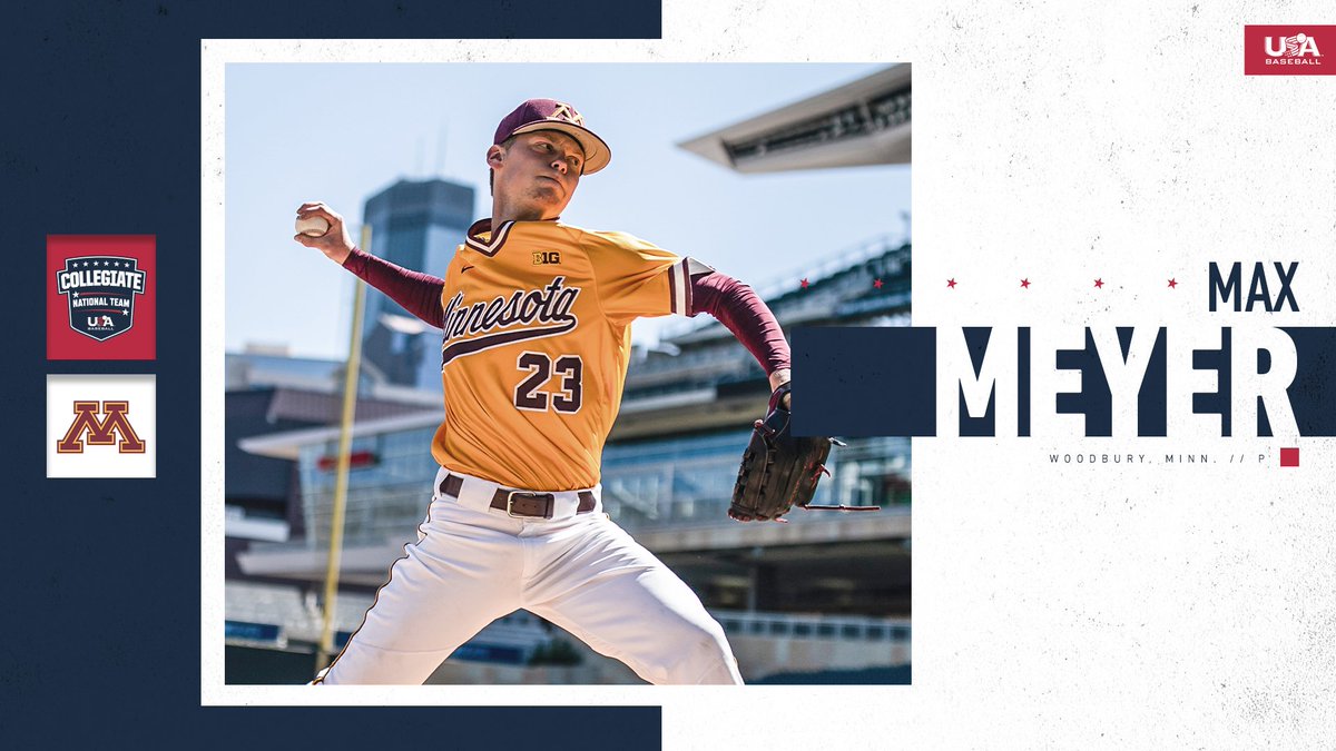USABaseball's tweet image. Trading in maroon and gold for another summer in the 🔴, ⚪️ and 🔵

See you again soon, @mxmeyer22! #ForGlory🇺🇸