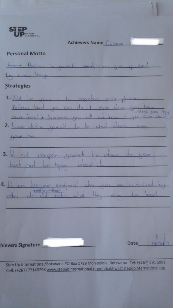 Our Achievers have been working on #personalmottos this week!  These #motivational statements are a reminder to each Achiever of their #goals and beliefs and #empower them when things get tough! 
Do you have a #personalphilosophy?