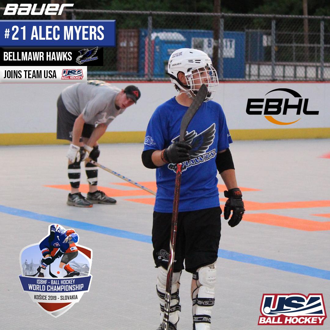 Evesham_Hockey's tweet photo. Congrats to @EbhlH defenseman Alec Myers on making the USA Ball Hockey men’s national team. Myers joins EBHL’ers J. Ruiz, M. Malloy, D. Hickey, E. Zimmerman and S. Scian on the national stage at the Ball Hockey World Championships in Košice, Slovakia June 14-22, 2019.
#EBHL https://t.co/xOZLYFMZpl
