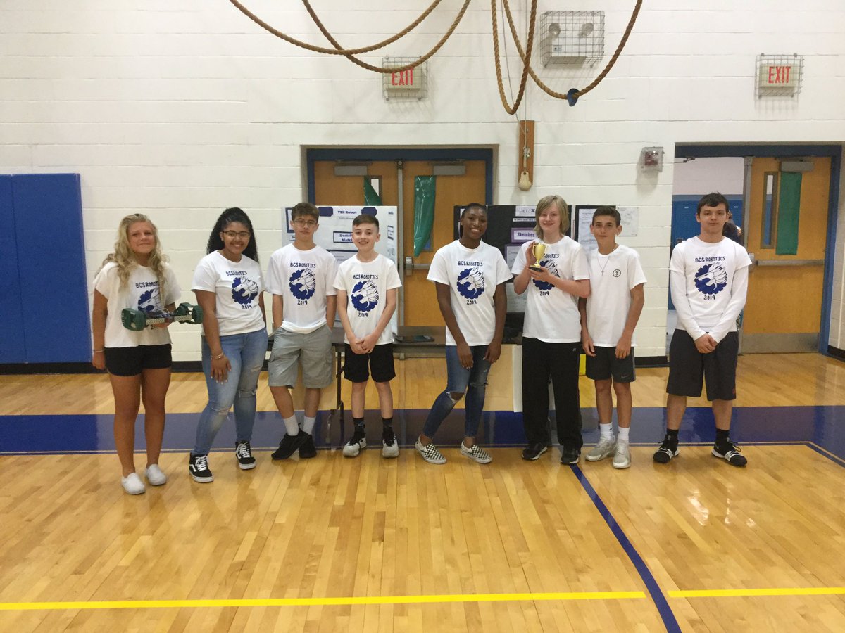 mr_galeone's tweet photo. So proud of this crew!!! Represented well as we hosted our first robotics competition. The students did a fantastic job. Shout out to all the judges and staff at BCS who helped make it happen. @LionsBCS @PLTWorg https://t.co/kOlcmqB25P