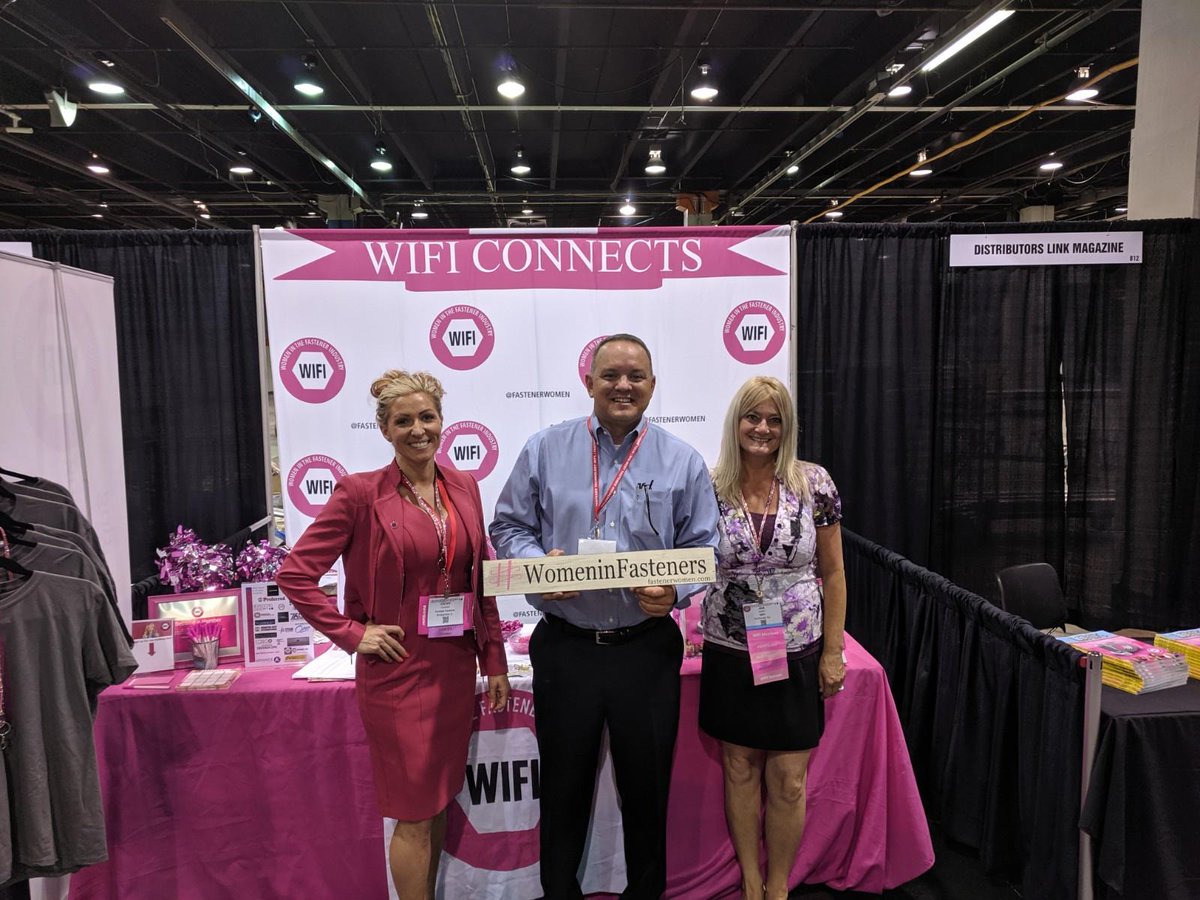 fastenerwomen's tweet photo. And of course, we can't forget the #WIFIBrothers. Come one come all and see us at #fastenertech19 today! #Fasteners #FastenerWoman #WIFISisters #WIFIStrong #WIFI #WIFIConnect #Pinklanyard #10years #10yearanniversary #ThinkPINK https://t.co/MGriWlj37i
